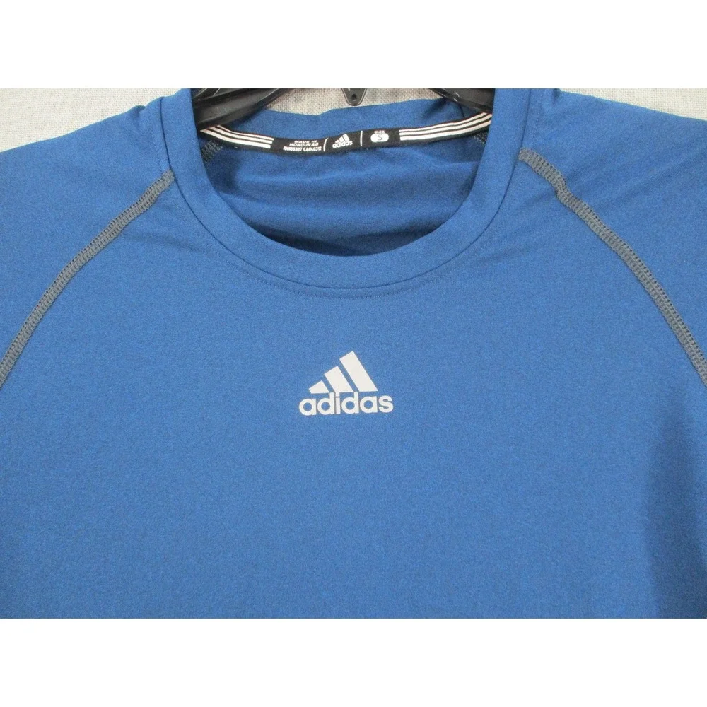 Adidas Climacool Mens Small Blue Grey Short Sleeve Athletic Training Shirt